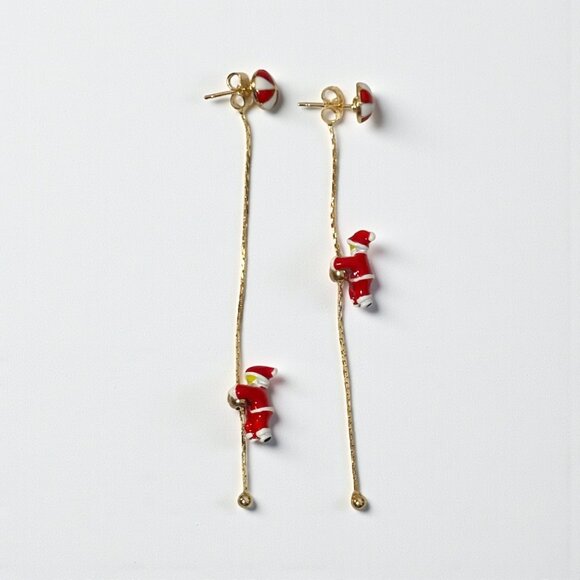 Santa Claus Dangle Long Earring - Picture 3 of 4